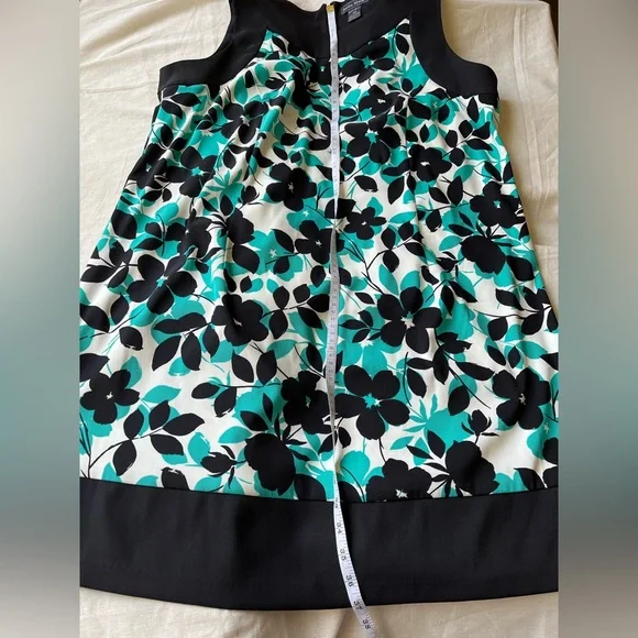 Jessica Howard Dress - Floral Print - Teal, Black and White - size 18W - Picture 9 of 15